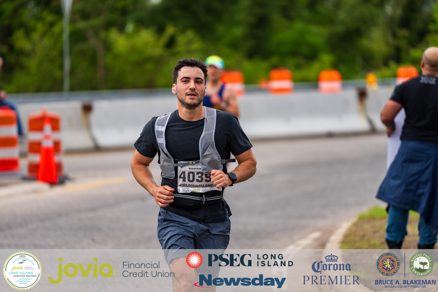 Vincent M. Pedone running Long Island Marathon